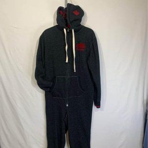 ???? Roots adult one piece sweatsuit. Hooded. Mens size small. Charcoal gray…